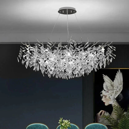 Exclusive Crystal Leaf Chandelier – Branch Design with Modern Elegance