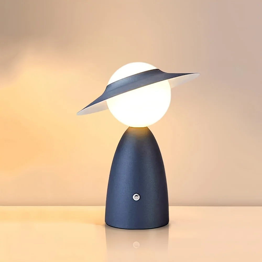 LED Table Lamp – Figure with Hat Design, Decorative Bedside or Desk Light