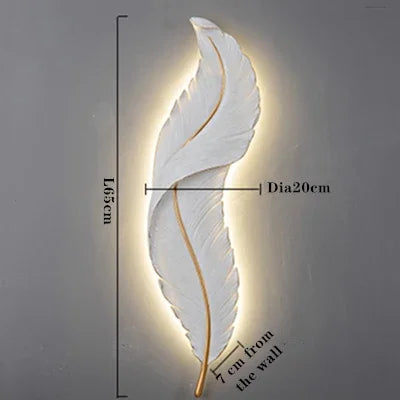 Feather-Shaped Wall Light – Subtle Elegance and Ambient Glow