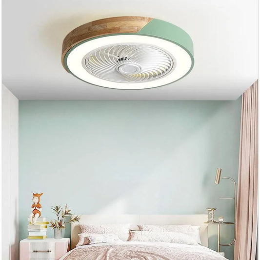 Modern LED Ceiling Light with Built-in Silent Fan and Remote Control – 2-in-1 Lighting and Cooling