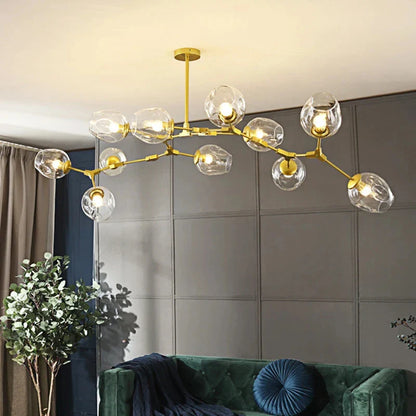 8-Arm Molecular Chandelier – Designer LED Ceiling Light