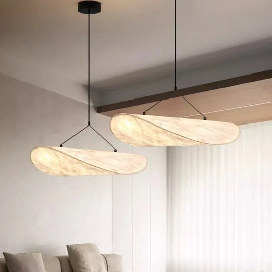 Designer Japandi Pendant Light with Elongated Panel Shape – Modern Elegance