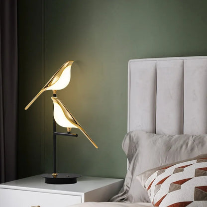 LED Bird Table Lamp – Decorative Bedside Light for Bedroom & Living Room