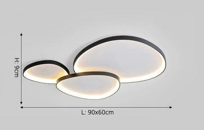 Asymmetric LED Ceiling Light – Modern Semi-Flush Mount