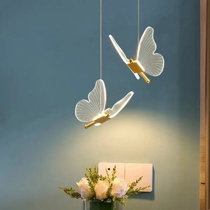 Butterfly-Shaped LED Pendant Light – Designer Lighting for Bedroom and Living Room