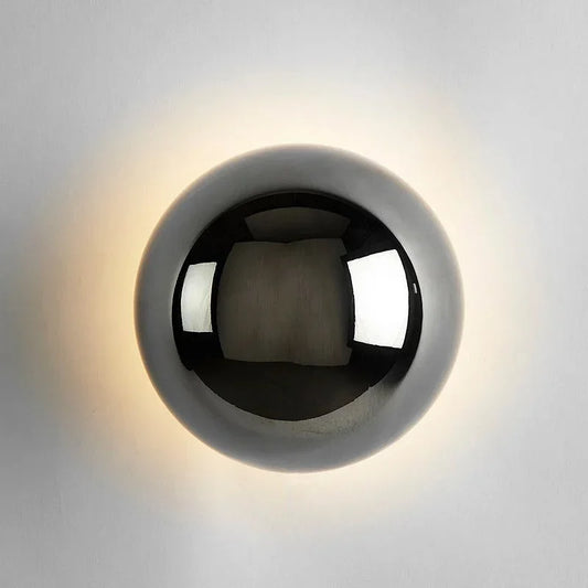 Modern LED Globe Wall Light with Halo Effect – Bauhaus Inspired