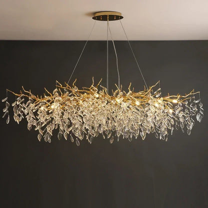 Exclusive Crystal Leaf Chandelier – Branch Design with Modern Elegance