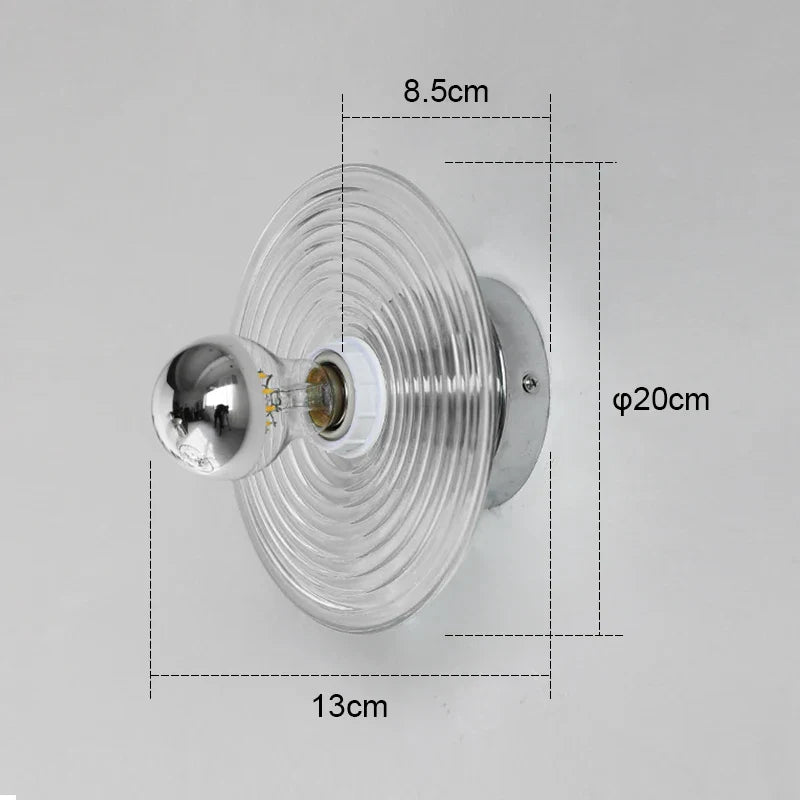 Modern Wall Light with Glass Shade
