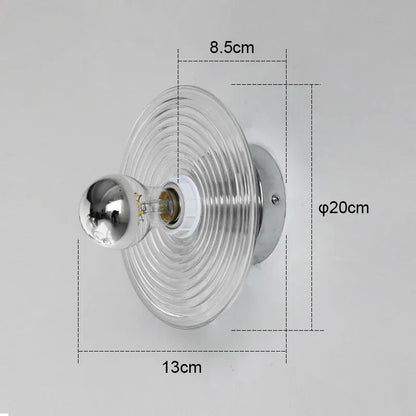 Modern Wall Light with Glass Shade