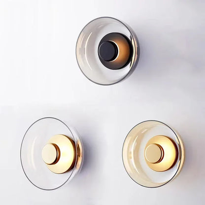 Modern Round Glass Wall Light
