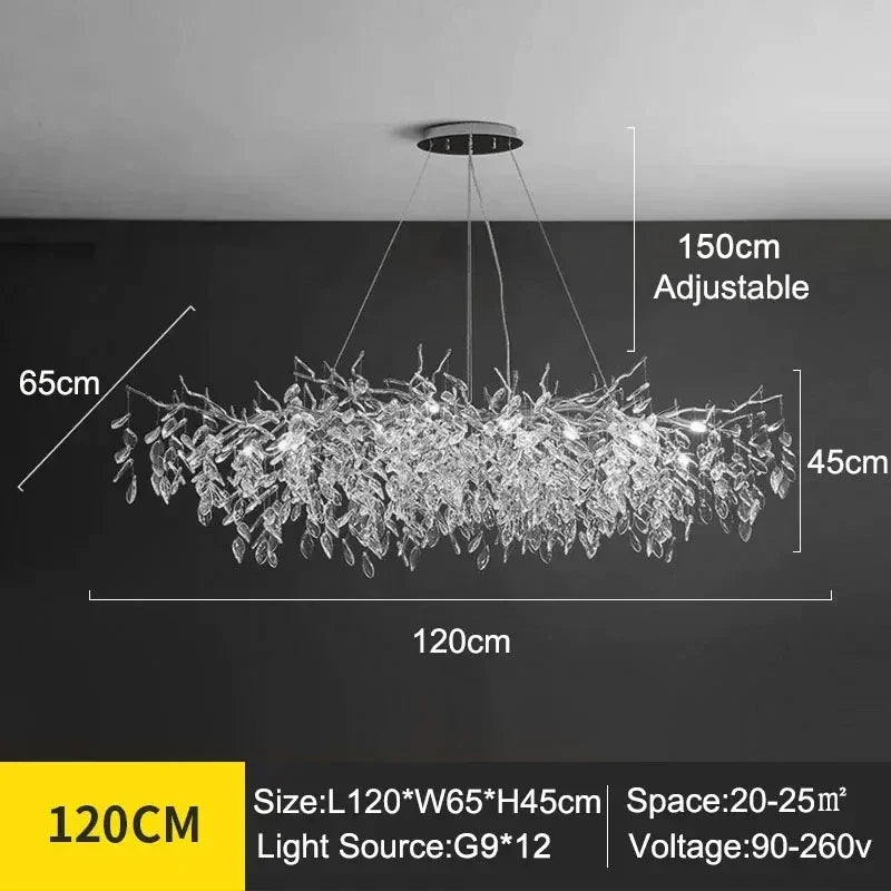Exclusive Crystal Leaf Chandelier – Branch Design with Modern Elegance