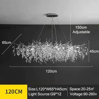 Exclusive Crystal Leaf Chandelier – Branch Design with Modern Elegance