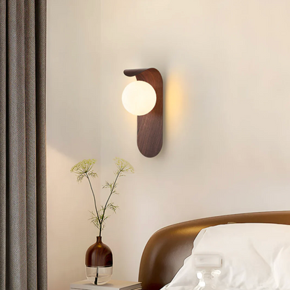 Modern LED Wall Light with Wood Detail – Scandinavian Style