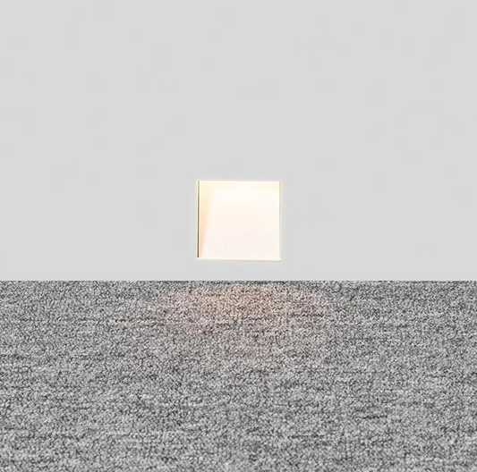 Recessed LED Stair Light – Square Wall-Mounted Step Light