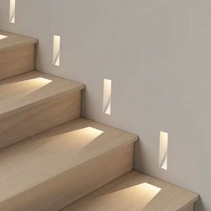 Recessed LED Stair Light – Square Wall-Mounted Step Light