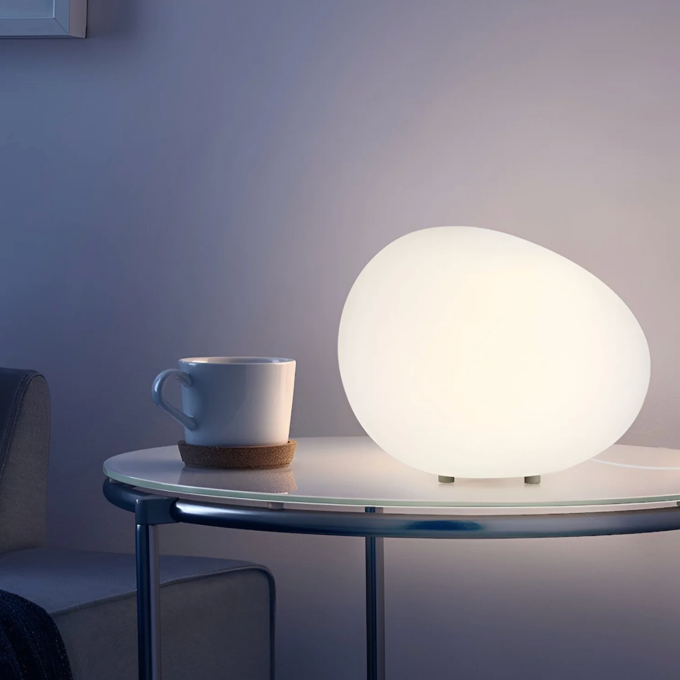 Stone-Shaped Table Lamp – Minimalist Organic Design