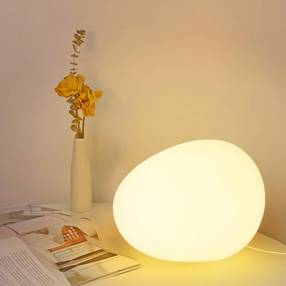 Stone-Shaped Table Lamp – Minimalist Organic Design
