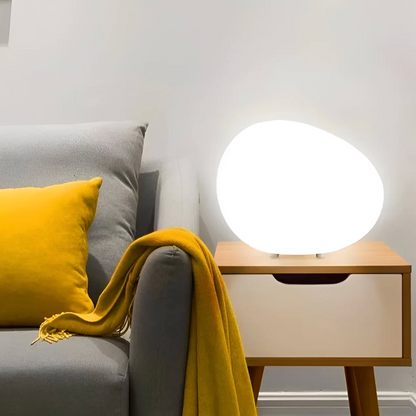Stone-Shaped Table Lamp – Minimalist Organic Design