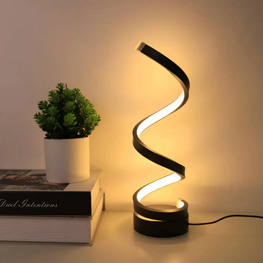 Spiral LED Table Lamp – Designer Form & Function