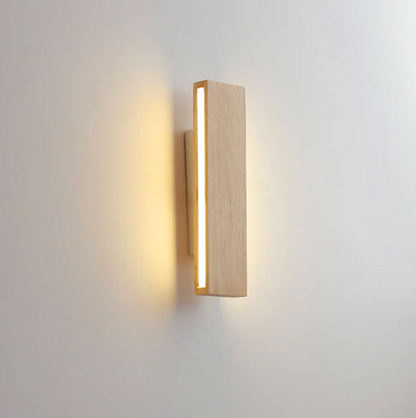 Wooden LED Wall Light – Minimalist Linear Design