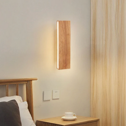 Wooden LED Wall Light – Minimalist Linear Design