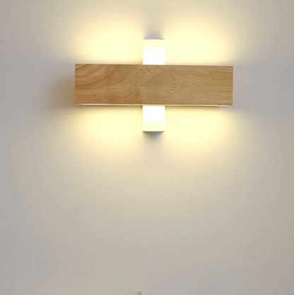 Wooden LED Wall Light – Minimalist Linear Design