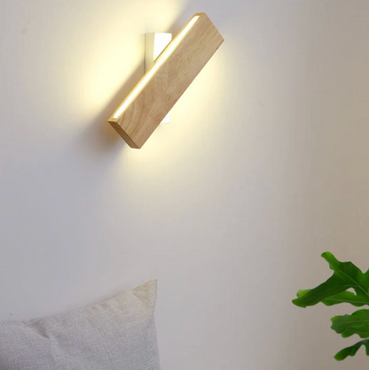 Wooden LED Wall Light – Minimalist Linear Design