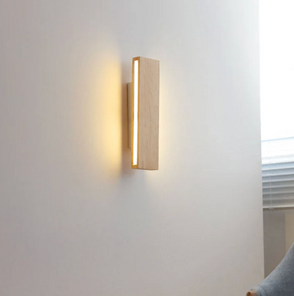 Wooden LED Wall Light – Minimalist Linear Design