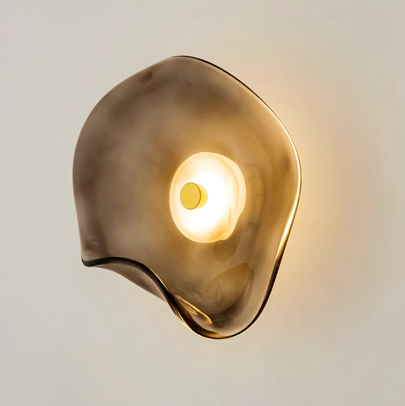 Designer LED Wall Light with Organic Shaped Shade