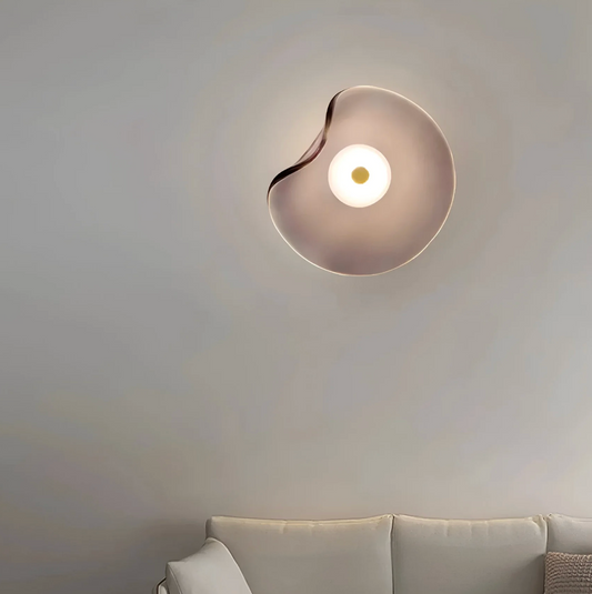 Designer LED Wall Light with Organic Shaped Shade