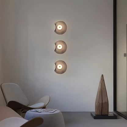 Designer LED Wall Light with Organic Shaped Shade
