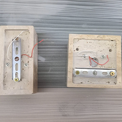 Natural Travertine Stone Wall Light – Minimalist Geometric Design