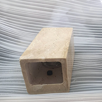 Natural Travertine Stone Wall Light – Minimalist Geometric Design