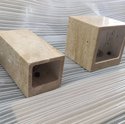 Natural Travertine Stone Wall Light – Minimalist Geometric Design