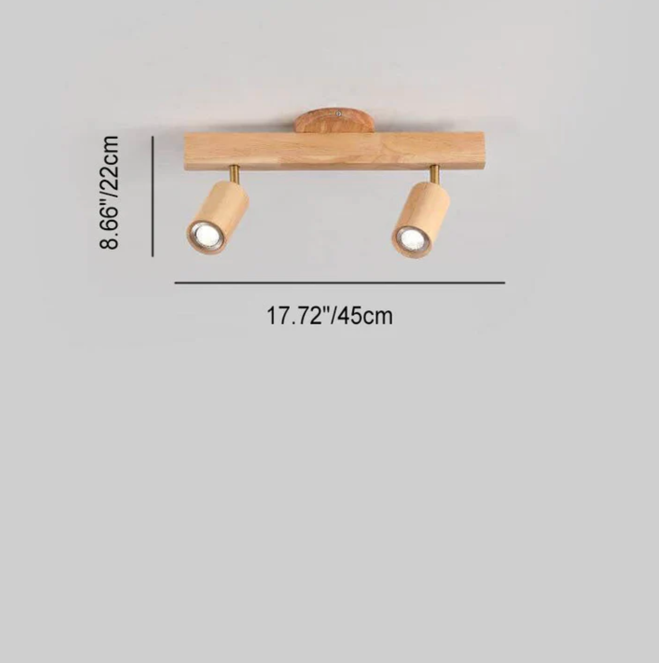 Wooden Spot Ceiling Light with Adjustable Spotlights – Scandinavian Style