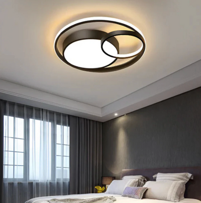 Modern LED Ring Ceiling Light – Geometric Designer Flush Mount
