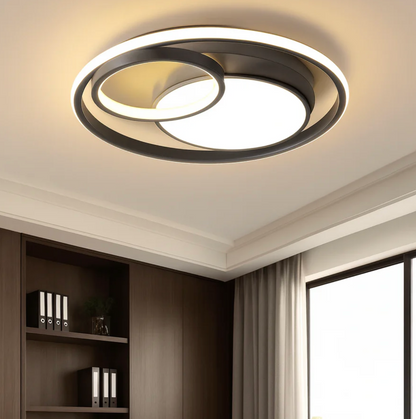 Modern LED Ring Ceiling Light – Geometric Designer Flush Mount