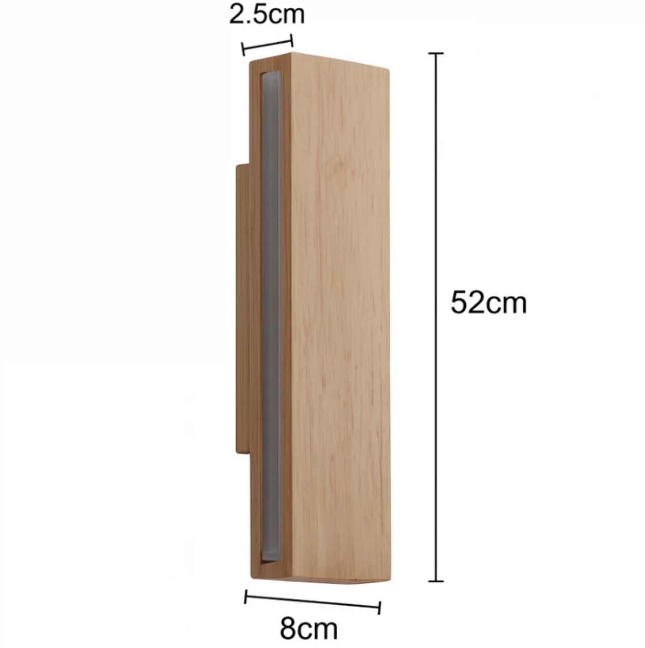 Wooden LED Wall Light – Minimalist Linear Design
