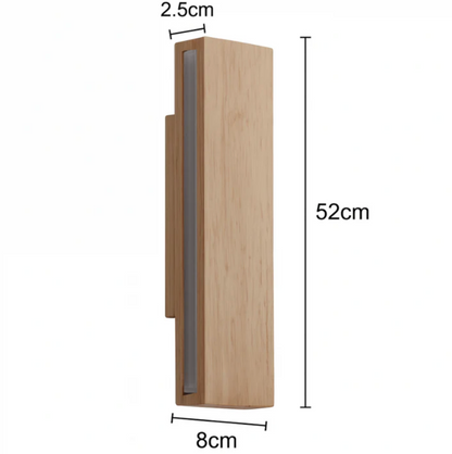 Wooden LED Wall Light – Minimalist Linear Design