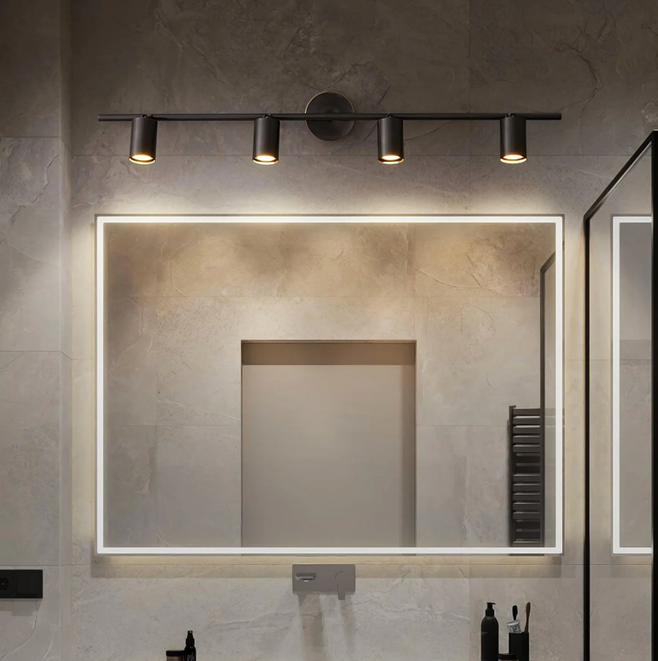 Modern LED Ceiling Light Bar with Adjustable Spotlights – 1/2/3/4 Spot