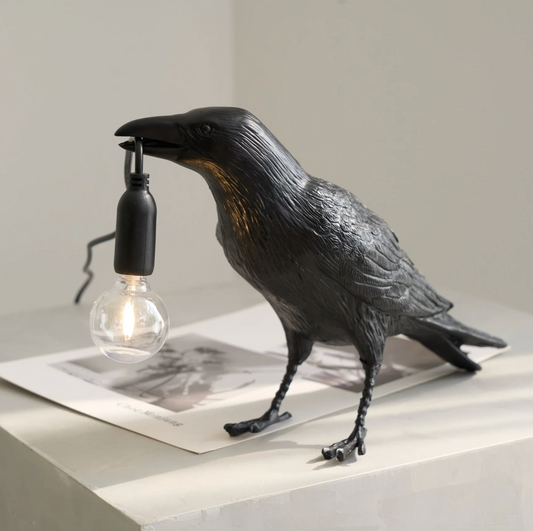 Raven Table Lamp – Decorative Design with Bulb