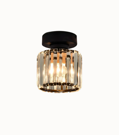 Crystal Glamour Ceiling Light – Modern Flush Mount with Transparent Shade