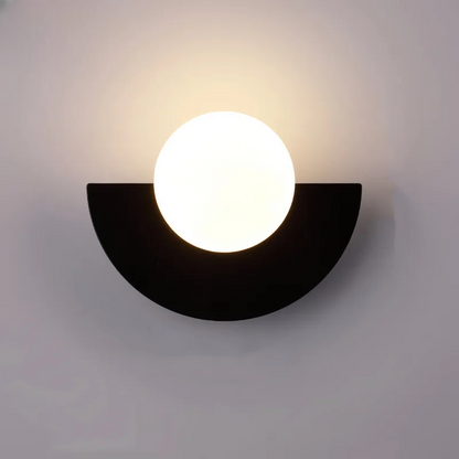 Modern Geometric LED Wall Light – Half Circle Design