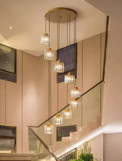 Crystal Chandelier for Staircases and Hallways