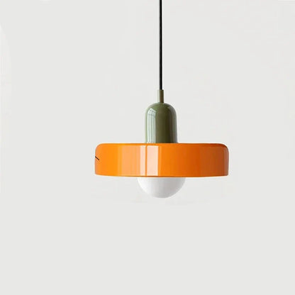 Modern Pendant Light with Colourful Glass Shade