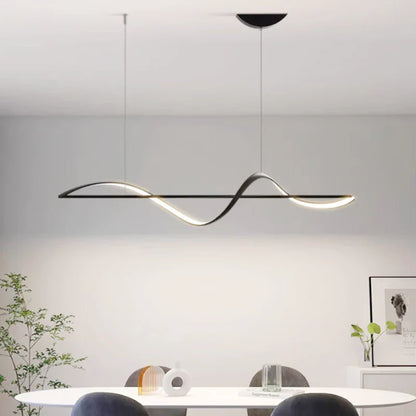 “Wave” LED Pendant Light – Modern Lighting for Dining Table or Kitchen Island
