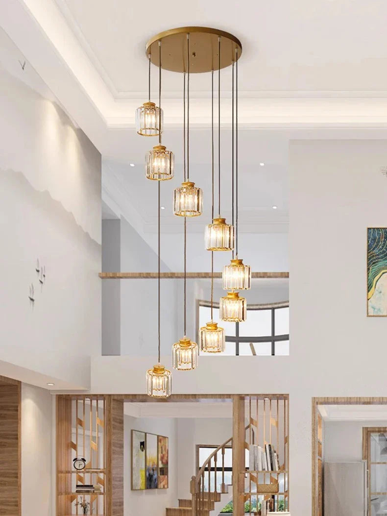 Crystal Chandelier for Staircases and Hallways