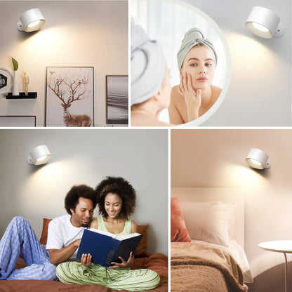 Wireless Detachable Wall Light – Rechargeable LED Lamp with 360° Rotation