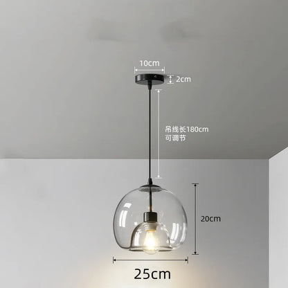 Glass Pendant Light – Industrial Double Shade Design