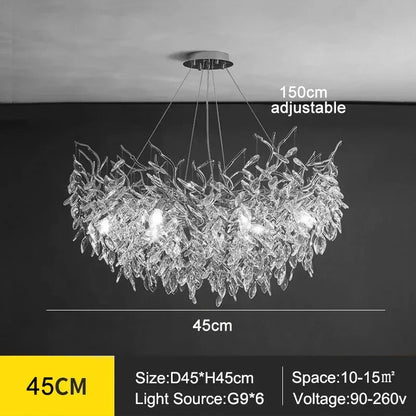 Exclusive Crystal Leaf Chandelier – Branch Design with Modern Elegance